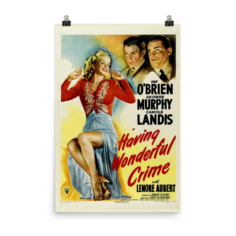 Having Wonderful Crime (1945) movie poster 12″×18″