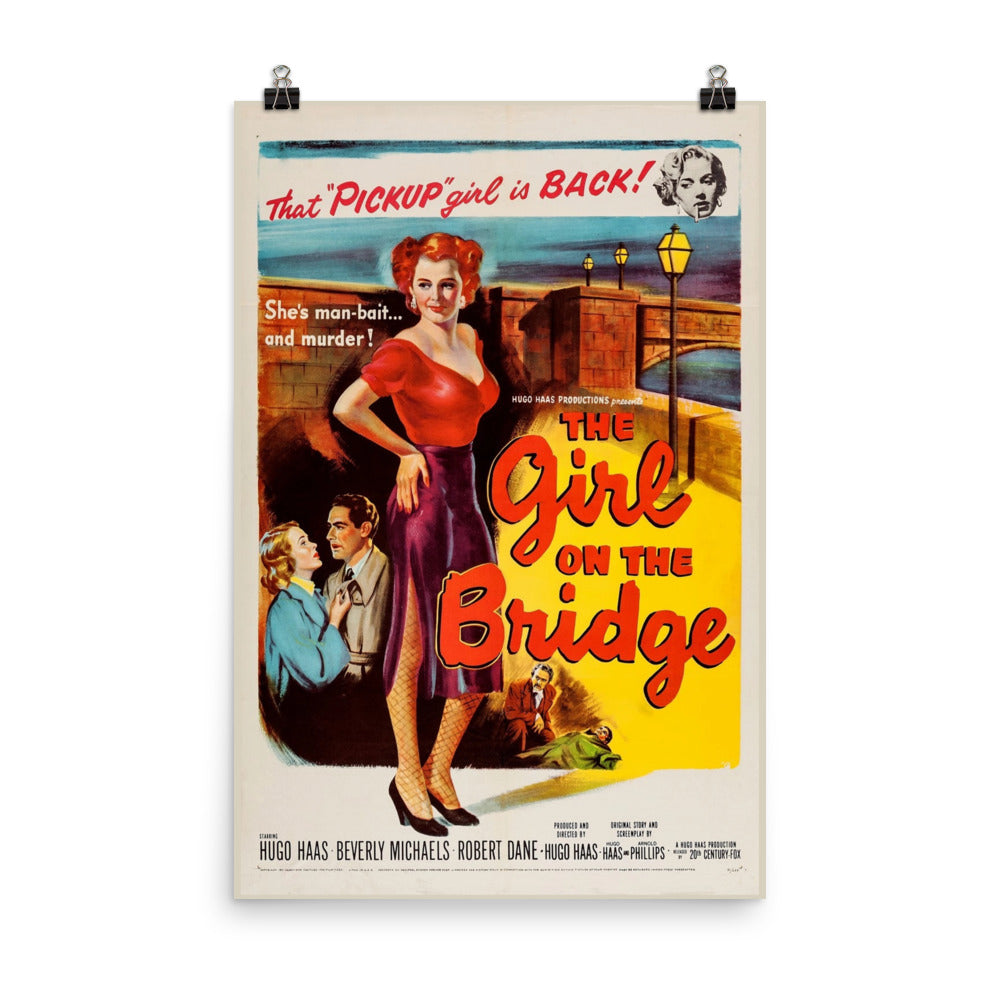 The Girl on the Bridge (1951) movie poster 12″×18″