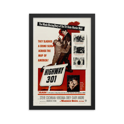 Highway 301 (1950) Black Frame 24″×36″ Movie Poster