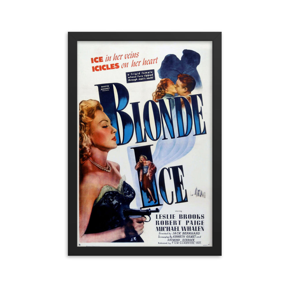 Blonde Ice (1948) Black Frame 24″×36″ Movie Poster