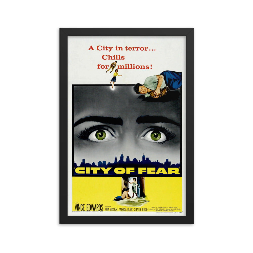 City of Fear (1959) Black Frame 24″×36″ Movie Poster