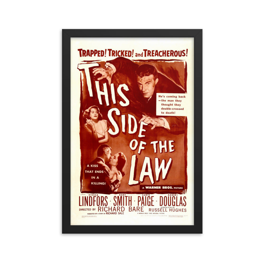 This Side of the Law (1950) Black Frame 24″×36″ Movie Poster