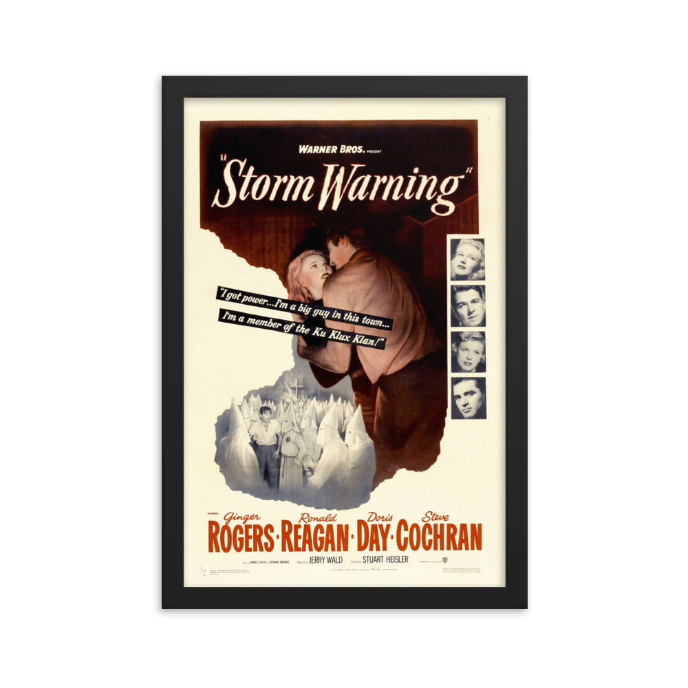 Storm Warning (1951) Black Frame 24″×36″ Movie Poster