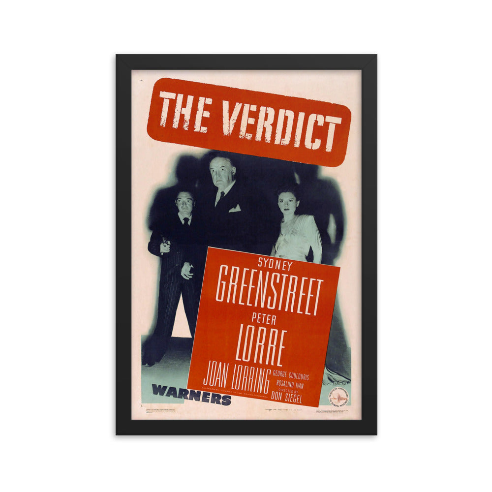 The Verdict (1946) Black Frame 24″×36″ Movie Poster