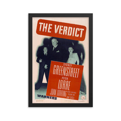 The Verdict (1946) Black Frame 24″×36″ Movie Poster