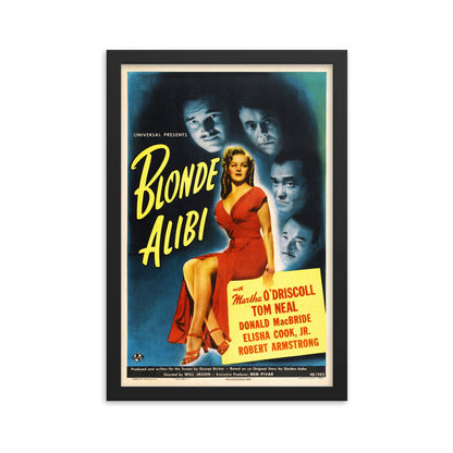 Blonde Alibi (1946) Black Frame 24″×36″ Movie Poster