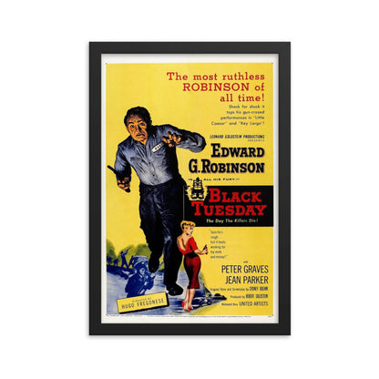 Black Tuesday (1954) Black Frame 24″×36″ Movie Poster