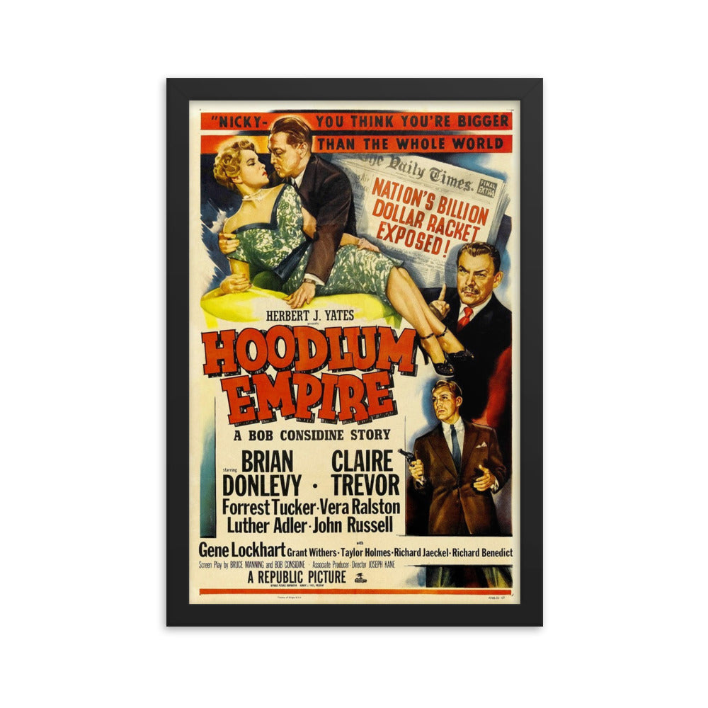 Hoodlum Empire (1952) Black Frame 24″×36″ Movie Poster