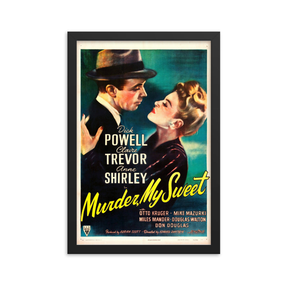 Murder, My Sweet (1944) Black Frame 24″×36″ Movie Poster
