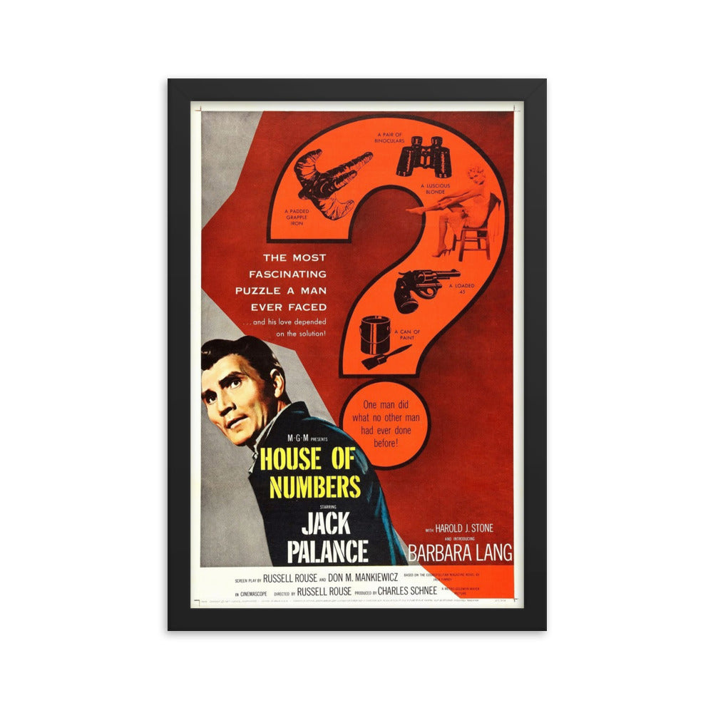 House of Numbers (1957) Black Frame 24″×36″ Movie Poster