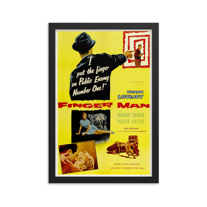 Finger Man (1955) Black Frame 24″×36″ Movie Poster