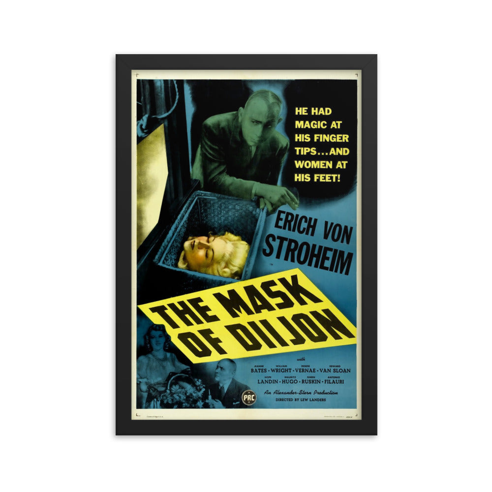 The Mask of Diijon (1946) Black Frame 24″×36″ Movie Poster