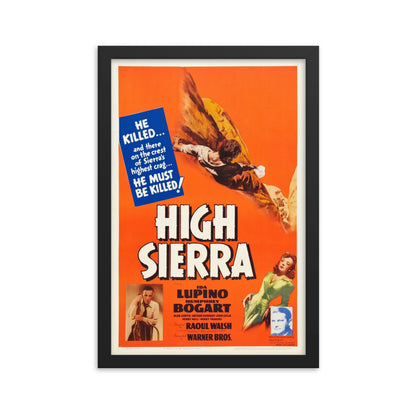 High Sierra (1941) Black Frame 24″×36″ Movie Poster