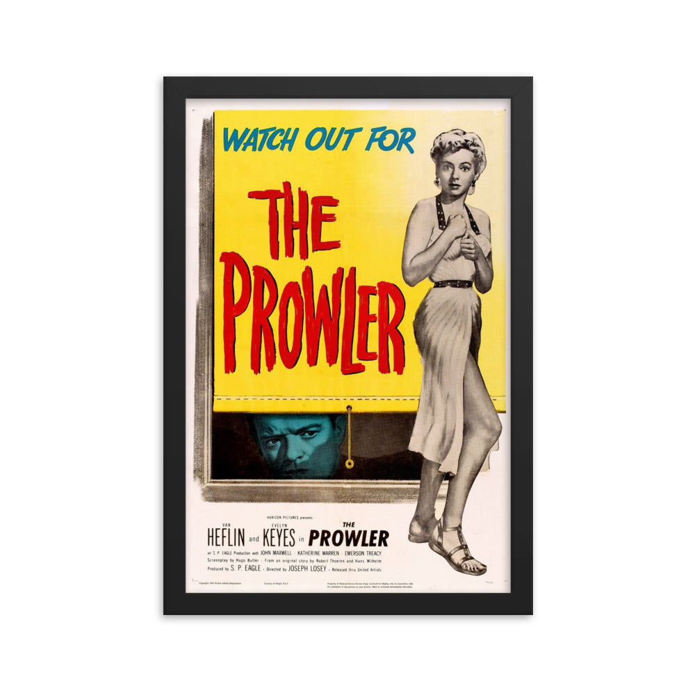 The Prowler (1951) Black Frame 24″×36″ Movie Poster