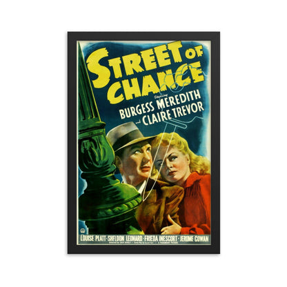 Street of Chance (1942) Black Frame 24″×36″ Movie Poster