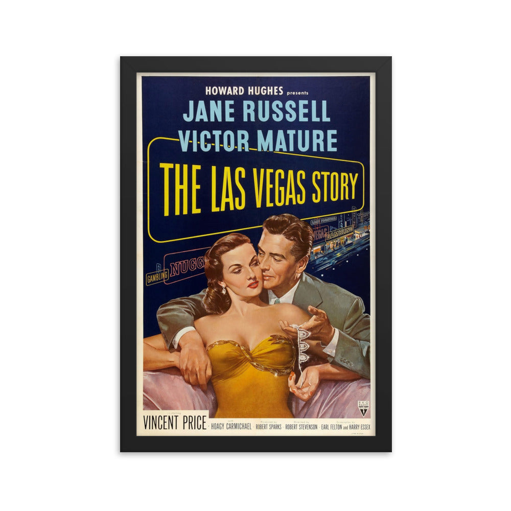 The Las Vegas Story (1952) Black Frame 24″×36″ Movie Poster