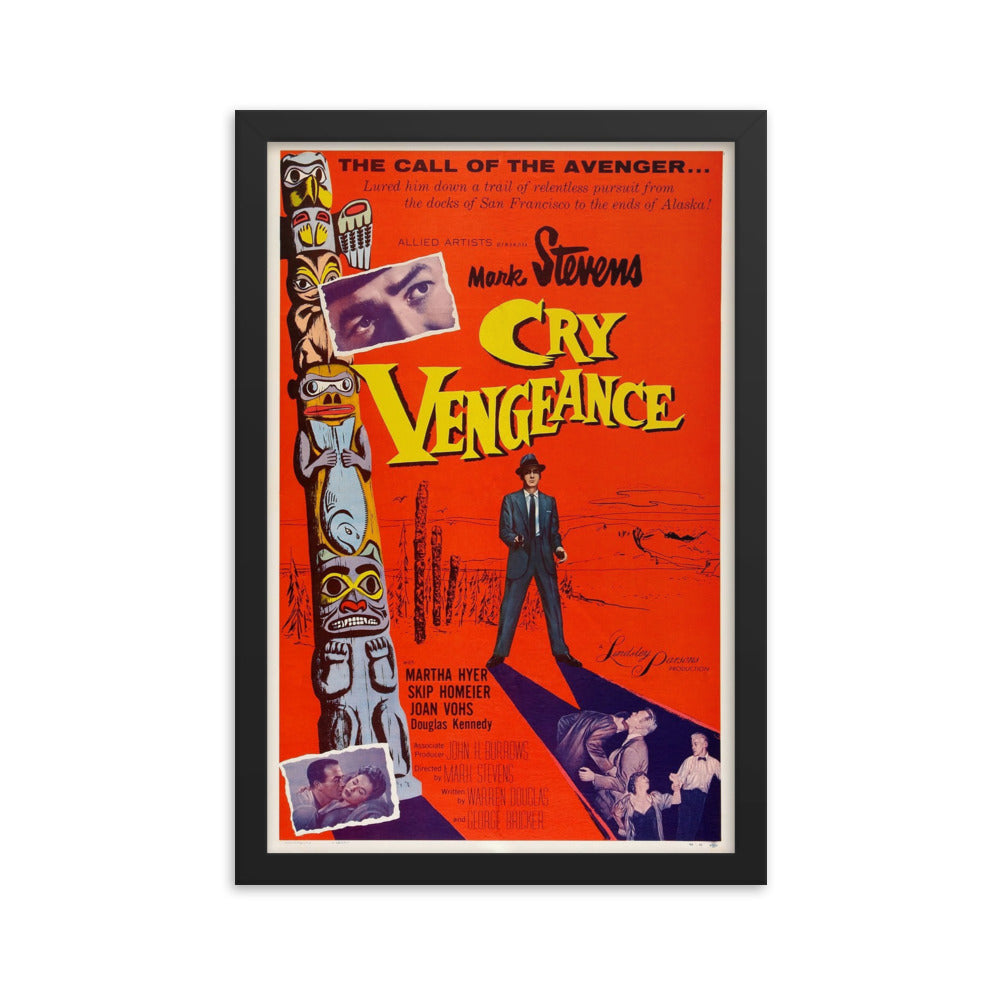 Cry Vengeance (1954) Black Frame 24″×36″ Movie Poster
