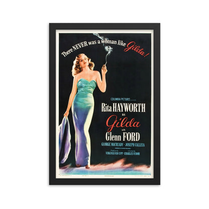Gilda (1946) Black Frame 24″×36″ Movie Poster