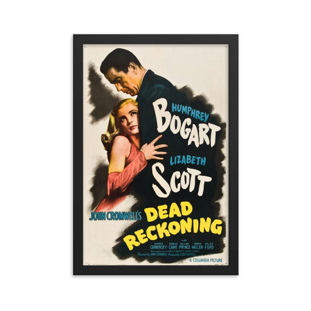 Dead Reckoning (1947) Black Frame 24″×36″ Movie Poster