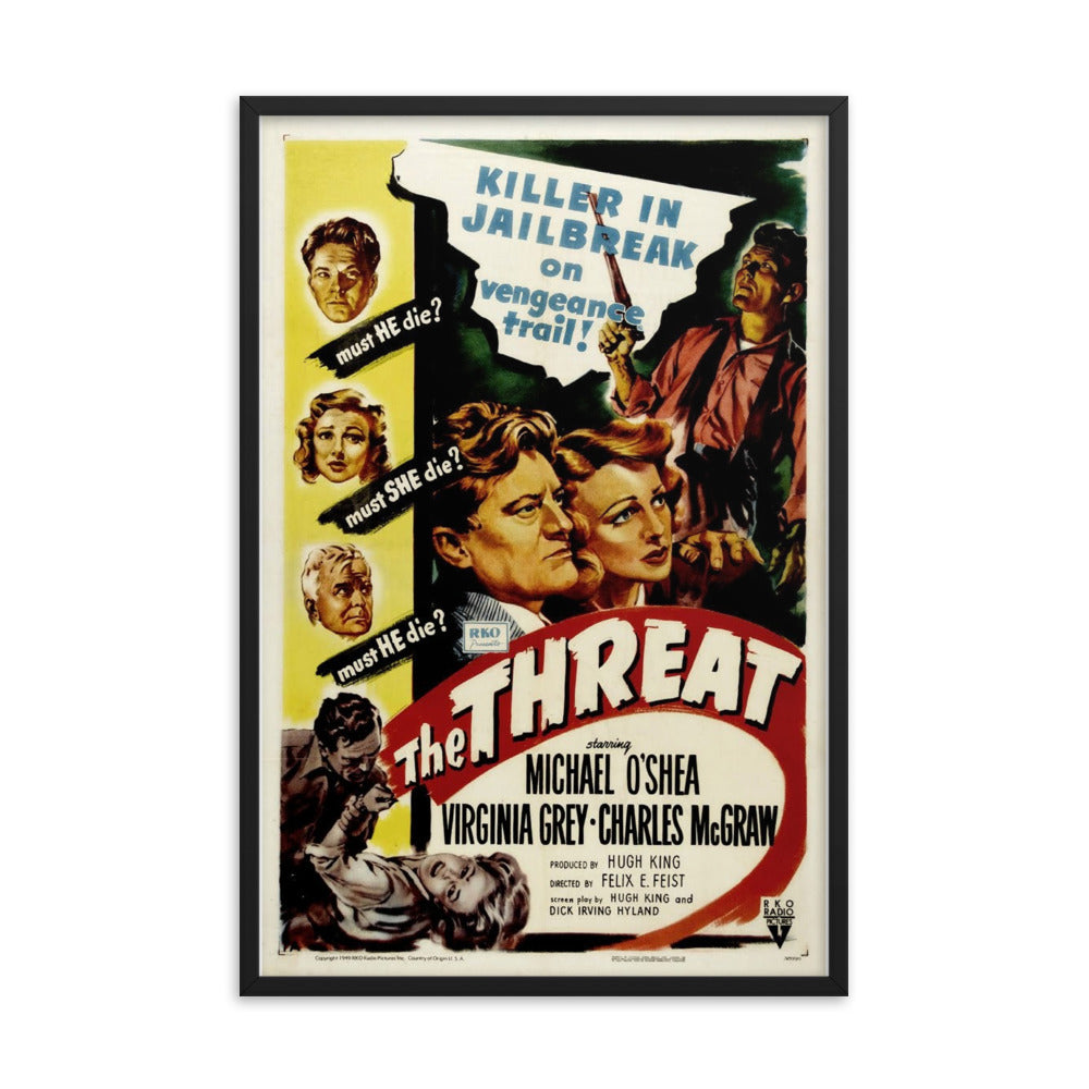 The Threat (1949) Black Frame 12″×18″ Movie Poster