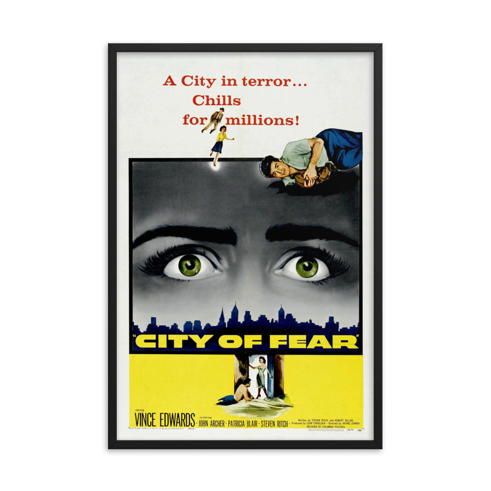 City of Fear (1959) Black Frame 12″×18″ Movie Poster