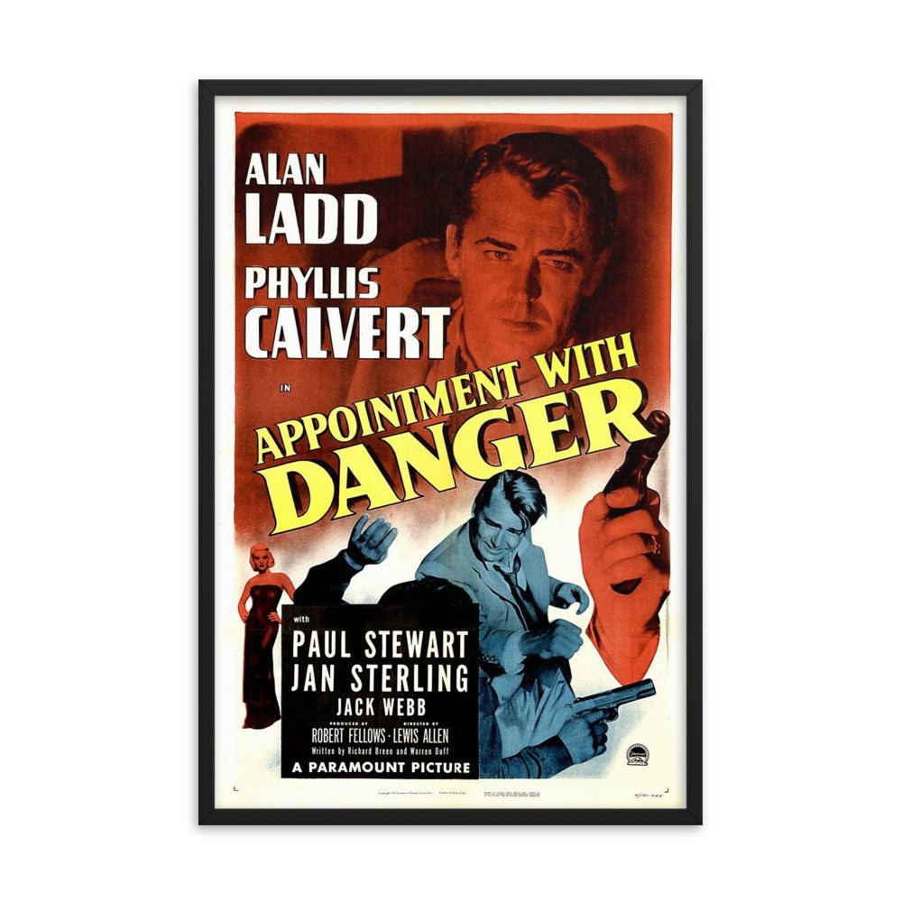 Appointment with Danger (1950) Black Frame 12″×18″ Movie Poster