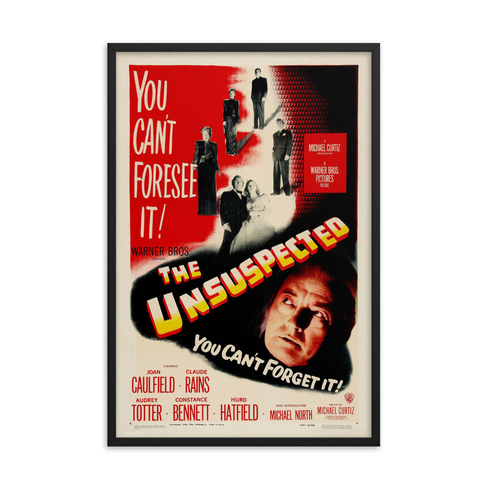 The Unsuspected (1947) Black Frame 12″×18″ Movie Poster