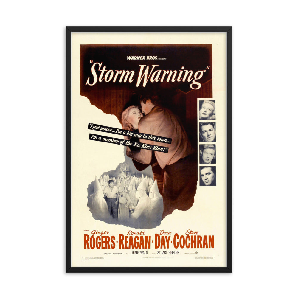 Storm Warning (1951) Black Frame 12″×18″ Movie Poster