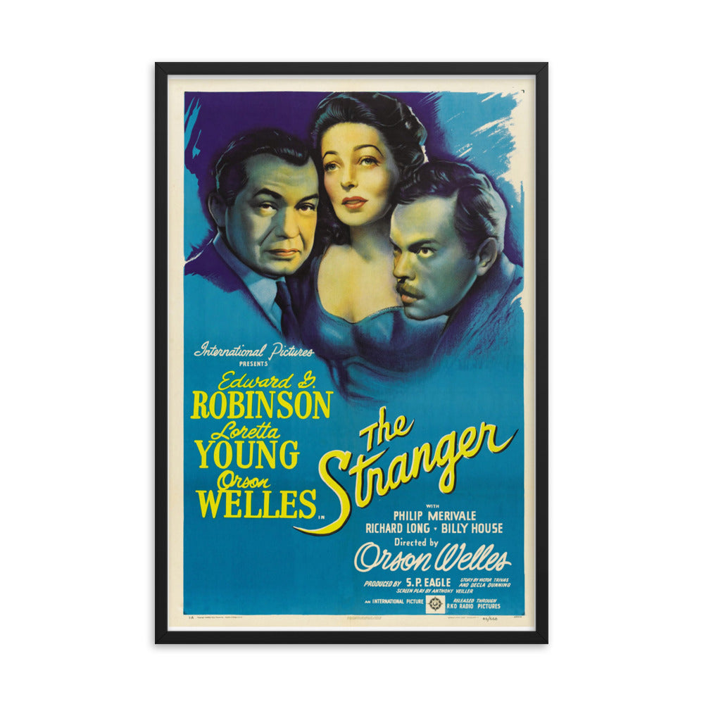 The Stranger (1946) Black Frame 12″×18″ Movie Poster