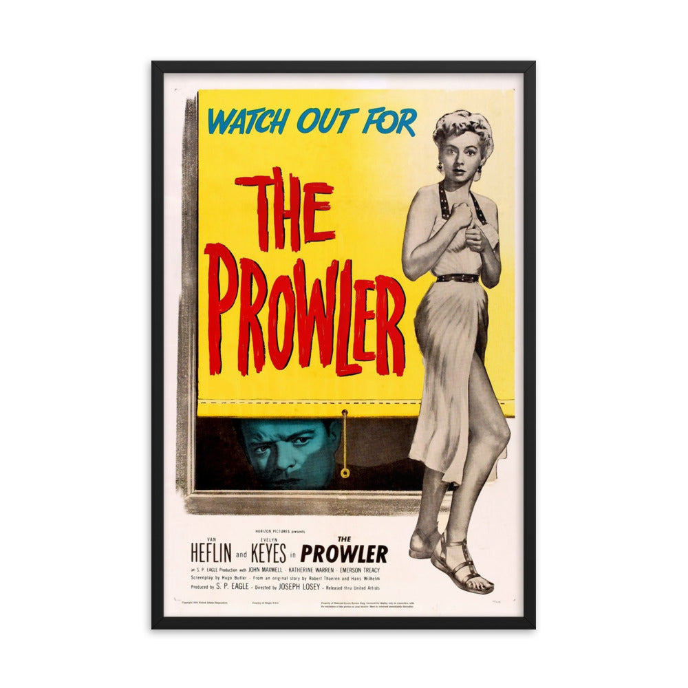 The Prowler (1951) Black Frame 12″×18″ Movie Poster
