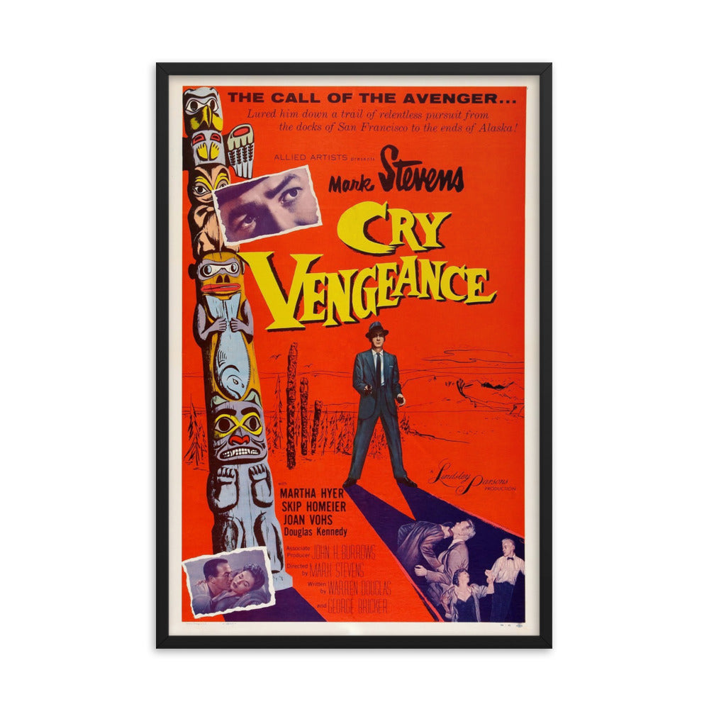 Cry Vengeance (1954) Black Frame 12″×18″ Movie Poster
