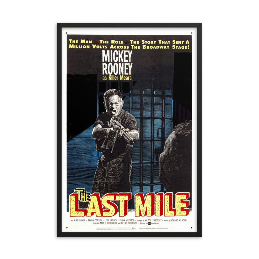 The Last Mile (1932) Black Frame 12″×18″ Movie Poster