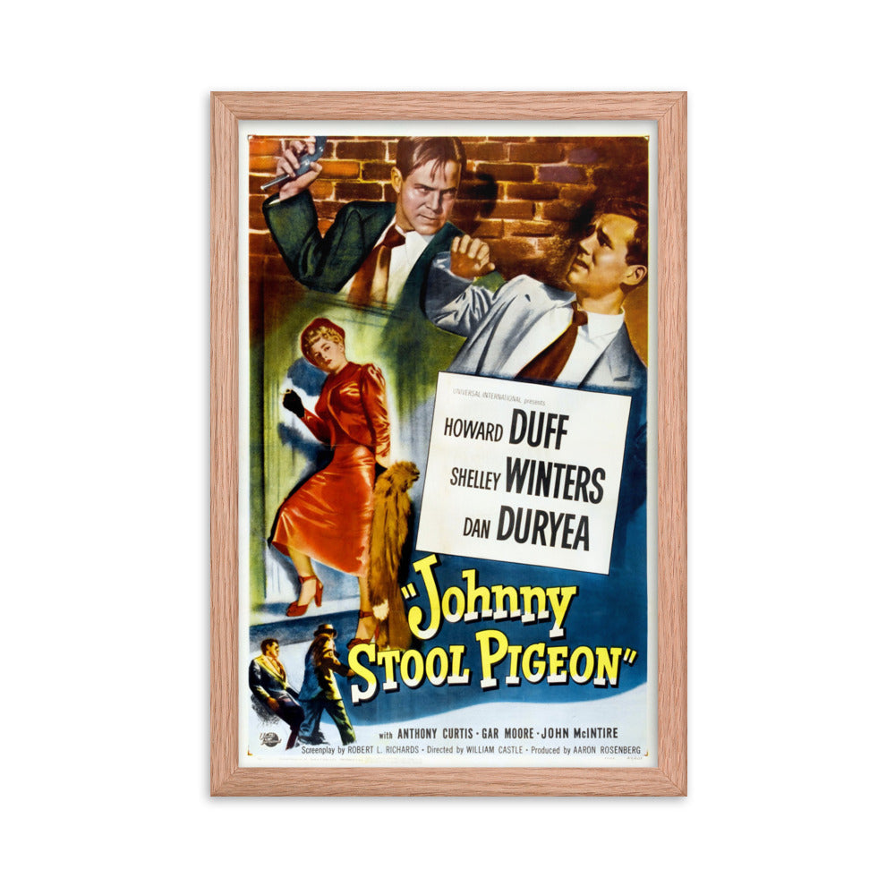 Johnny Stool Pigeon (1949) Red Frame 12″×18″ Movie Poster