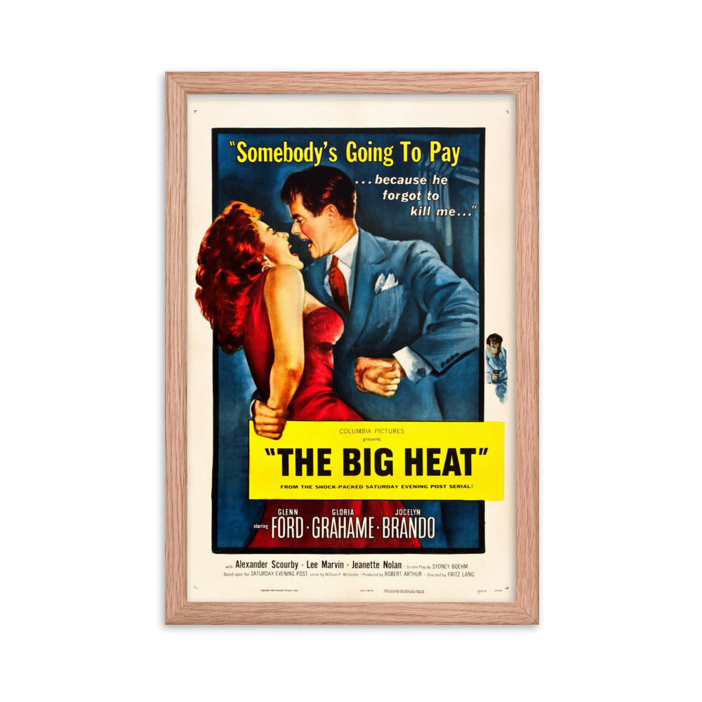 The Big Heat (1953) Red Frame 12″×18″ Movie Poster