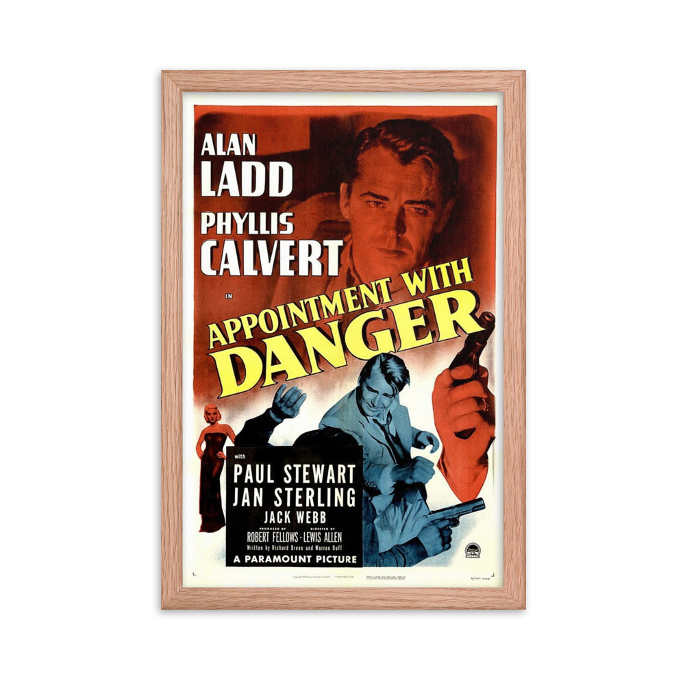 Appointment with Danger (1950) Red Frame 12″×18″ Movie Poster