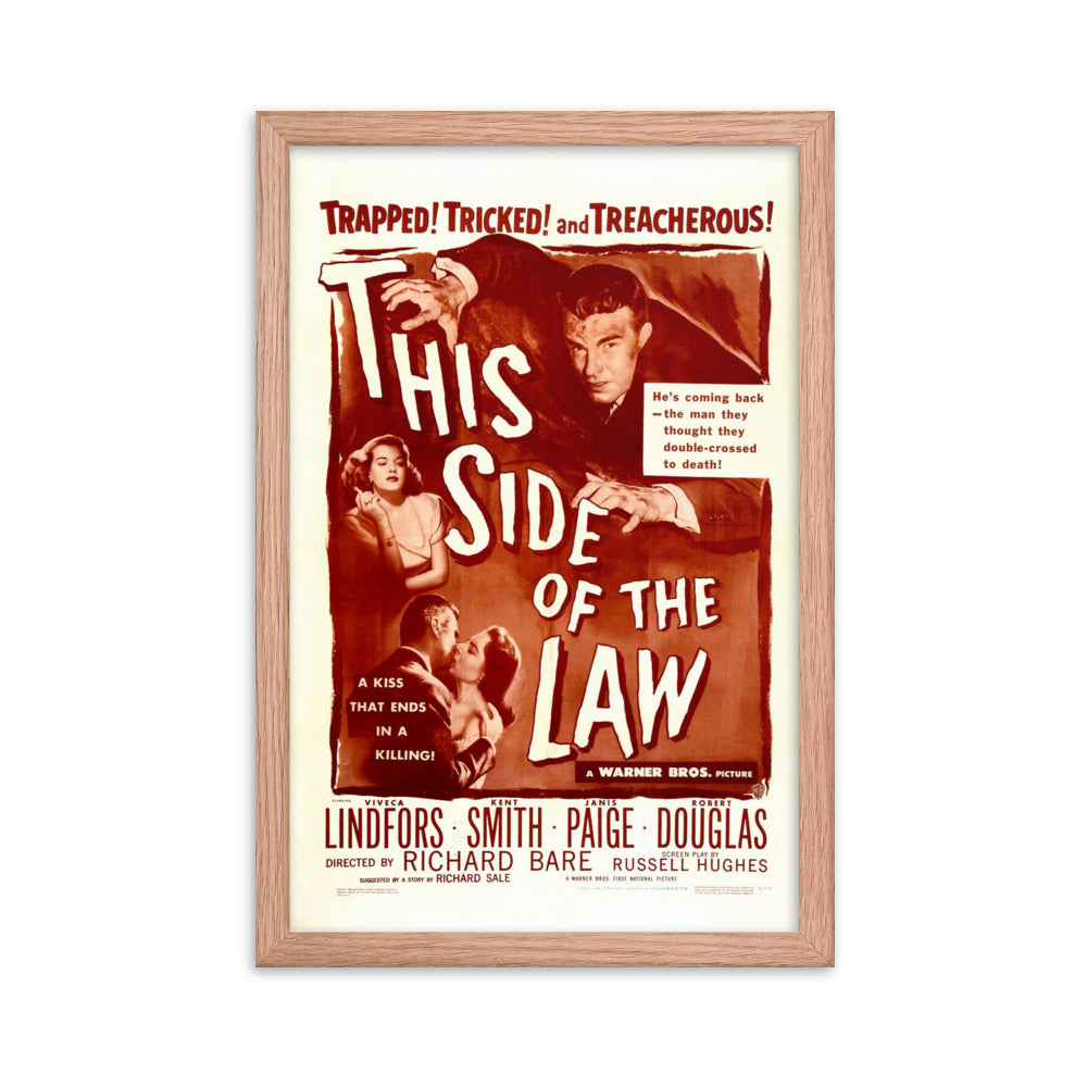 This Side of the Law (1950) Red Frame 12″×18″ Movie Poster