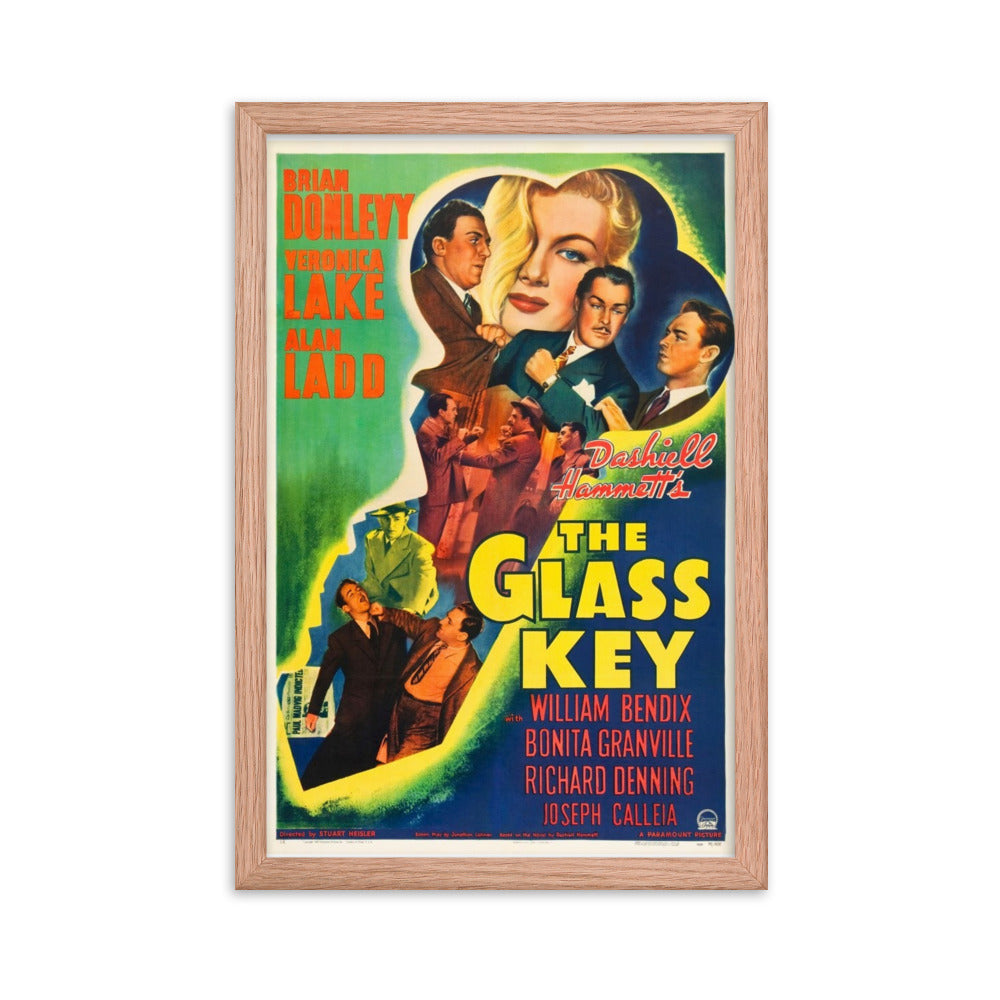 The Glass Key (1942) Red Frame 12″×18″ Movie Poster