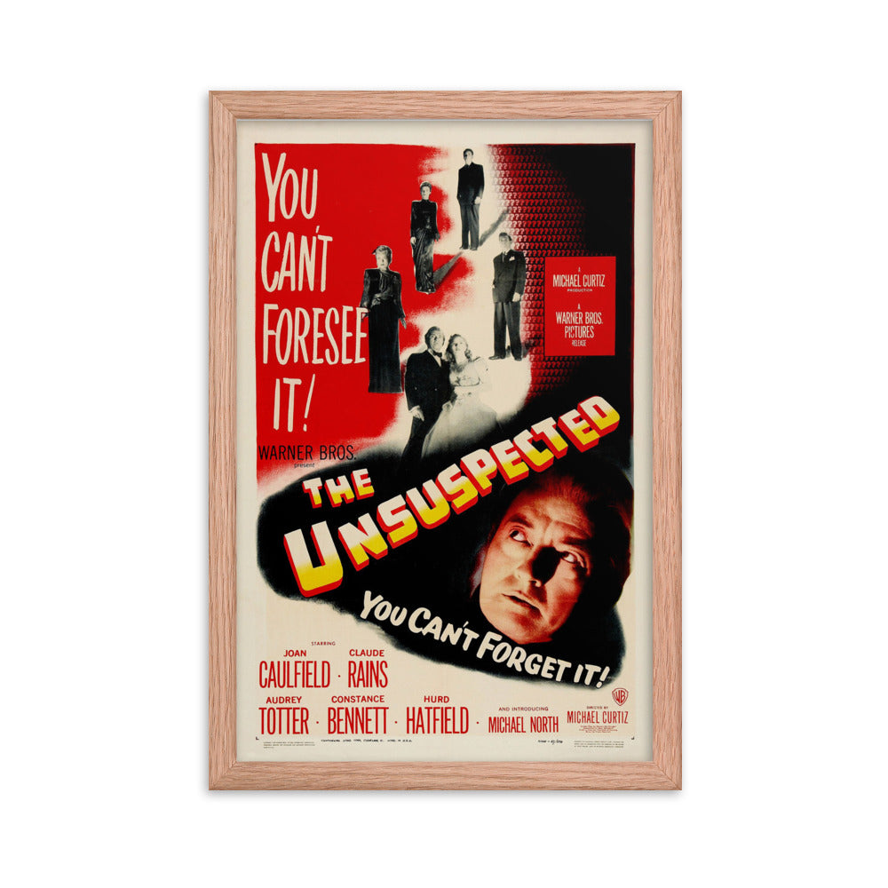 The Unsuspected (1947) Red Frame 12″×18″ Movie Poster