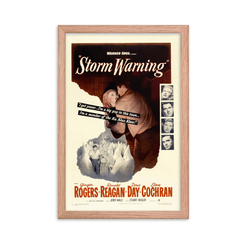 Storm Warning (1951) Red Frame 12″×18″ Movie Poster
