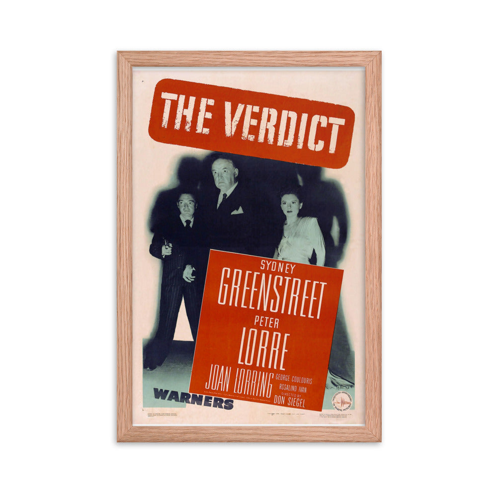 The Verdict (1946) Red Frame 12″×18″ Movie Poster