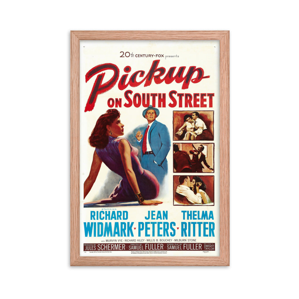 Pickup on South Street (1953) Red Frame 12″×18″ Movie Poster