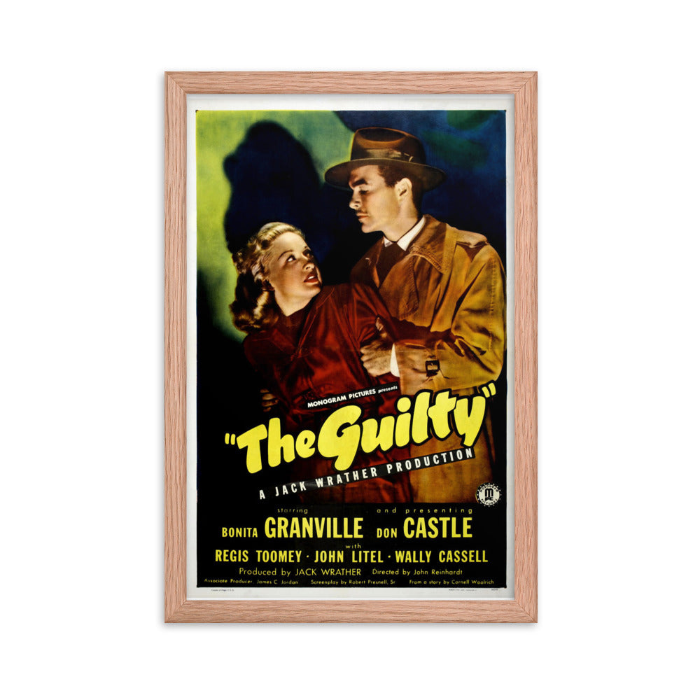 The Guilty (1947) Red Frame 12″×18″ Movie Poster