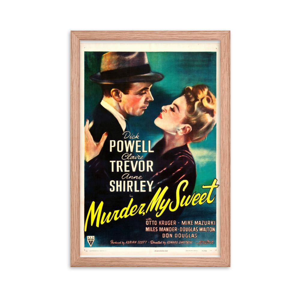 Murder, My Sweet (1944) Red Frame 12″×18″ Movie Poster