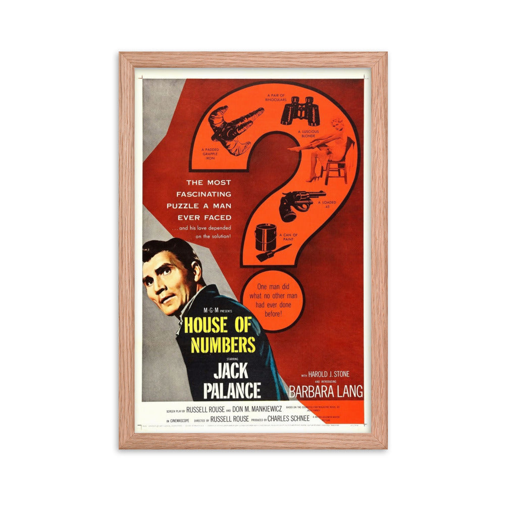 House of Numbers (1957) Red Frame 12″×18″ Movie Poster