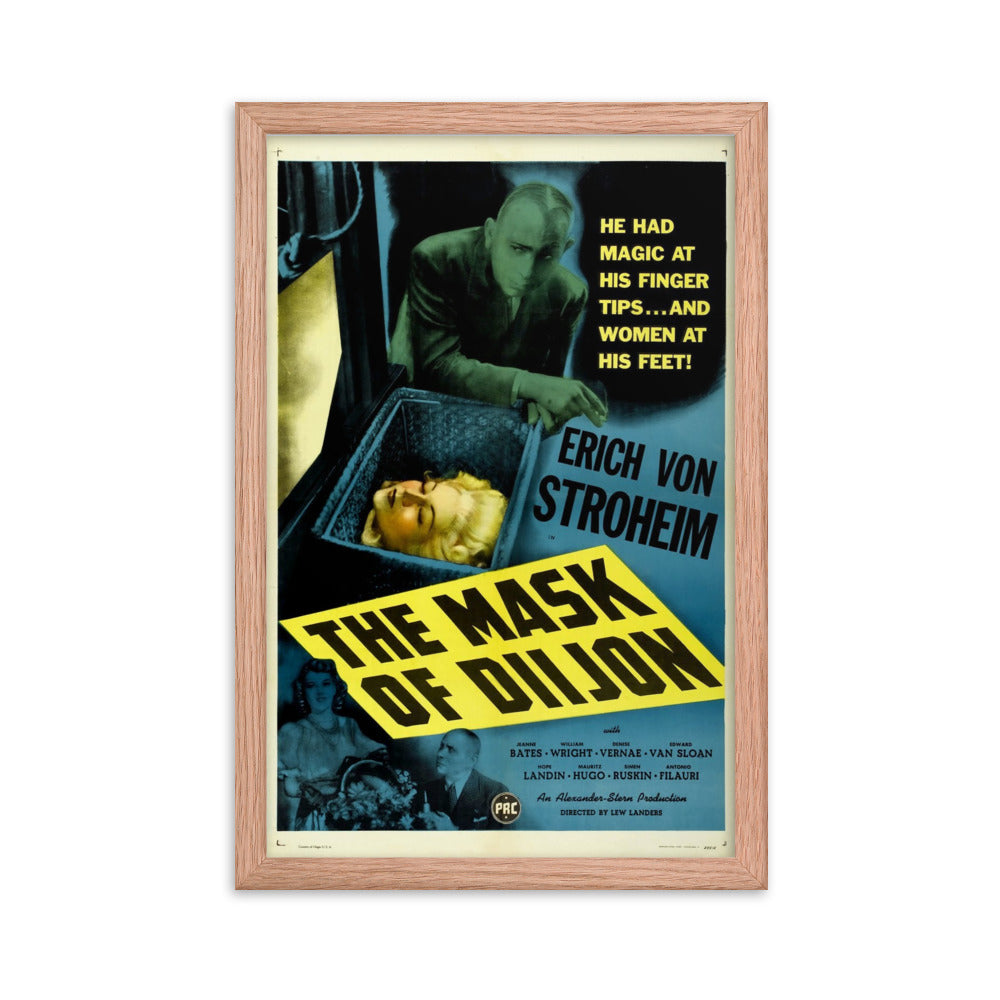 The Mask of Diijon (1946) Red Frame 12″×18″ Movie Poster