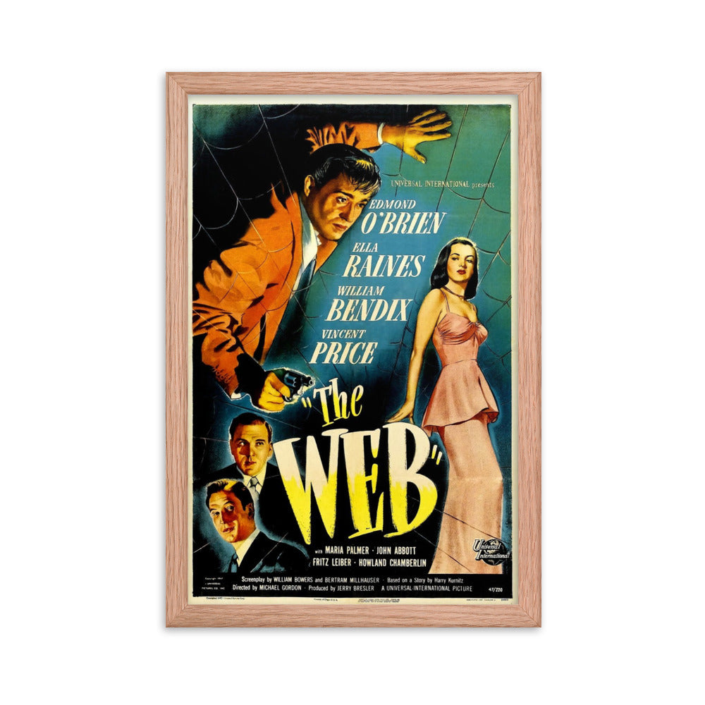 The Web (1947) Red Frame 12″×18″ Movie Poster