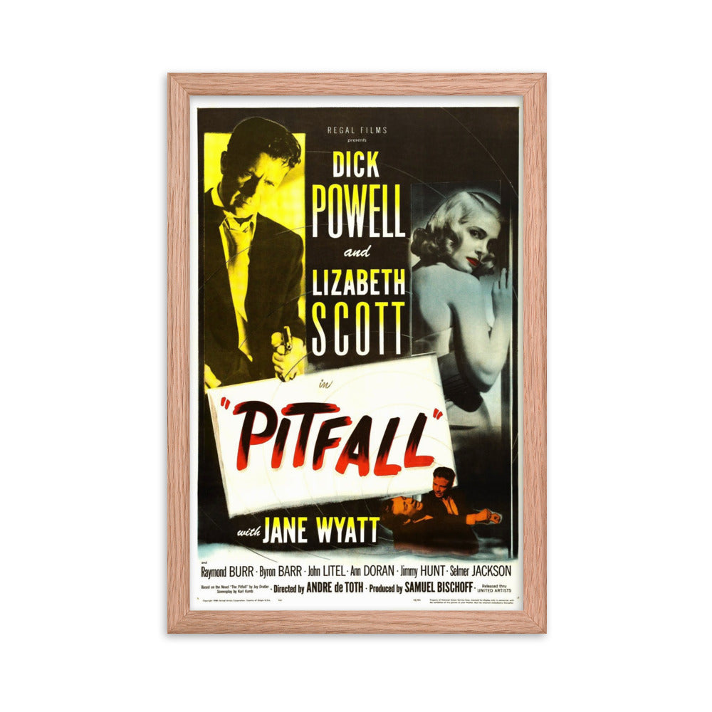 Pitfall (1948) Red Frame 12″×18″ Movie Poster