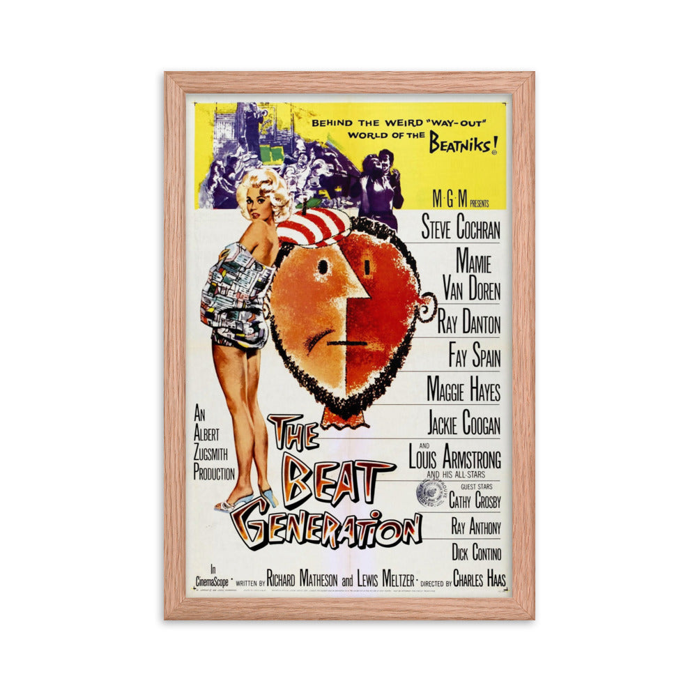 The Beat Generation (1959) Red Frame 12″×18″ Movie Poster