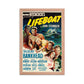Lifeboat (1944) Red Frame 12″×18″ Movie Poster