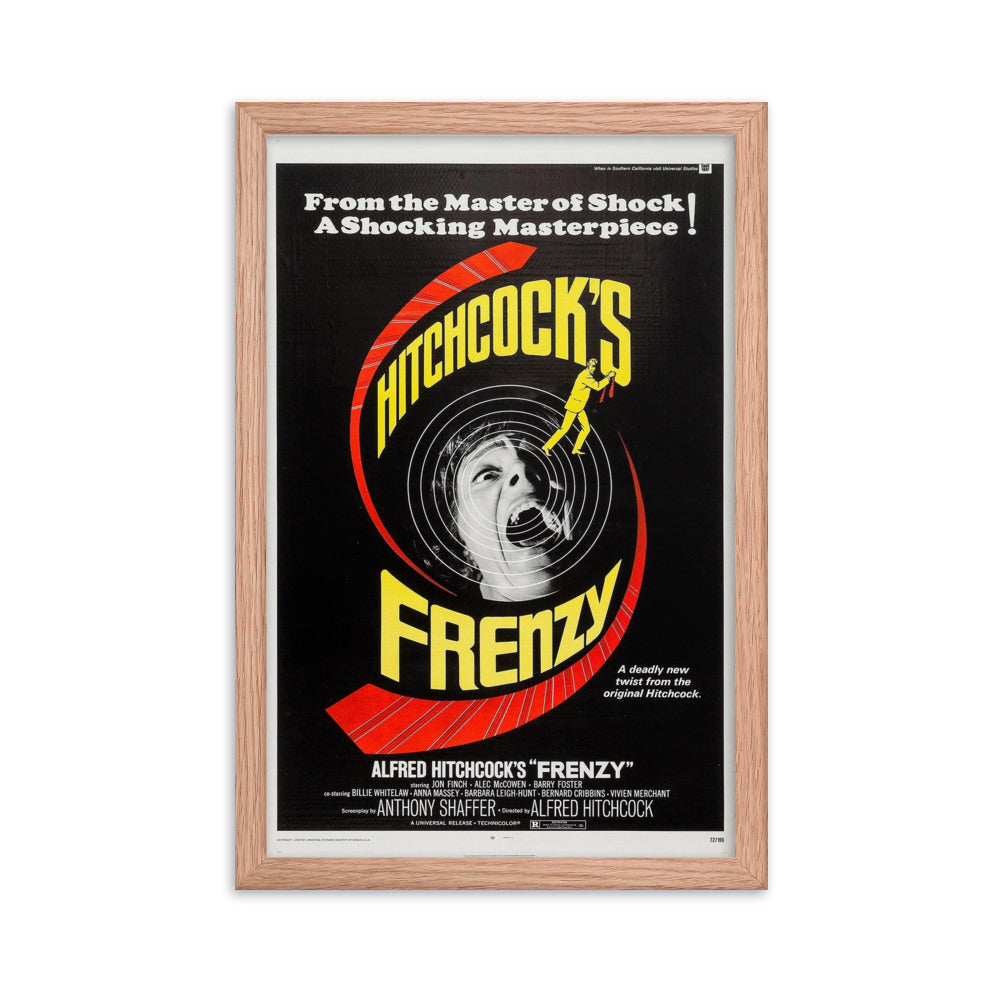 Frenzy (1972) Red Frame 12″×18″ Movie Poster